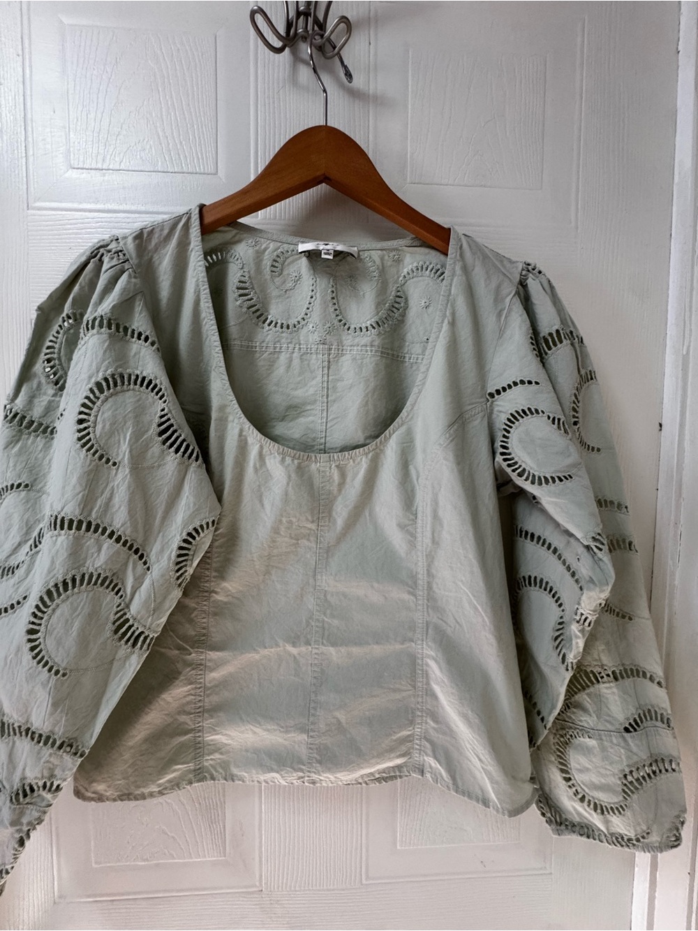 Seven7 Sage Eyelet Puff Sleeve Blouse